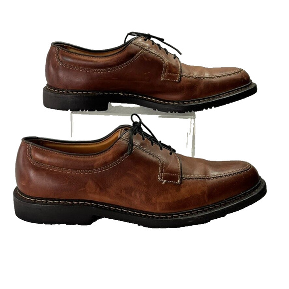 Allen Edmonds Oxford Men's Wilbert Size 11.5 C Split Toe Comfort Shoe Brown USA - Picture 5 of 12